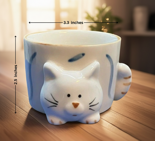 MEOW MUG SHAPE CERAMIC PLANTER