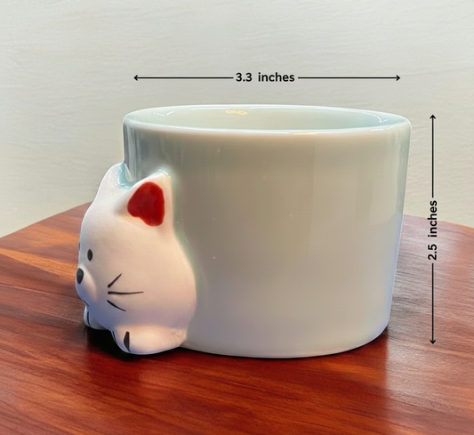 KITTEN MUG SHAPE CERAMIC PLANTER