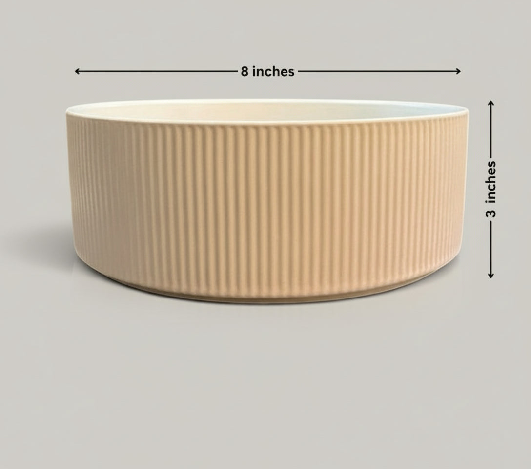 RIBBED BOWL SHAPED Planter