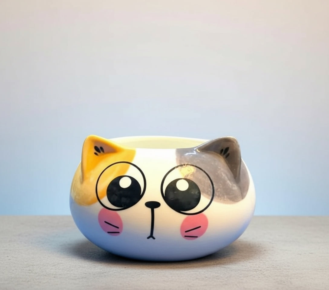 CUTE CAT FACE Ceramic Planter