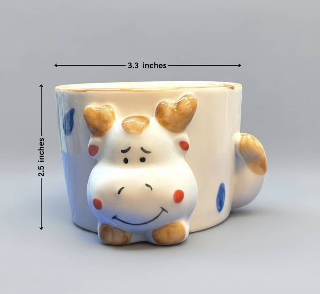 COWZY MUG SHAPE CERAMIC POT.