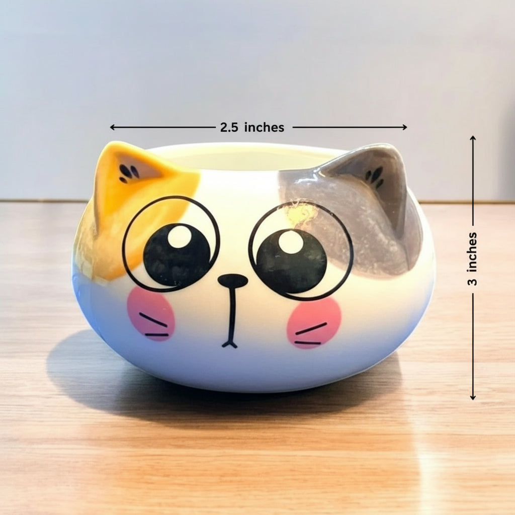 CUTE CAT FACE Ceramic Planter