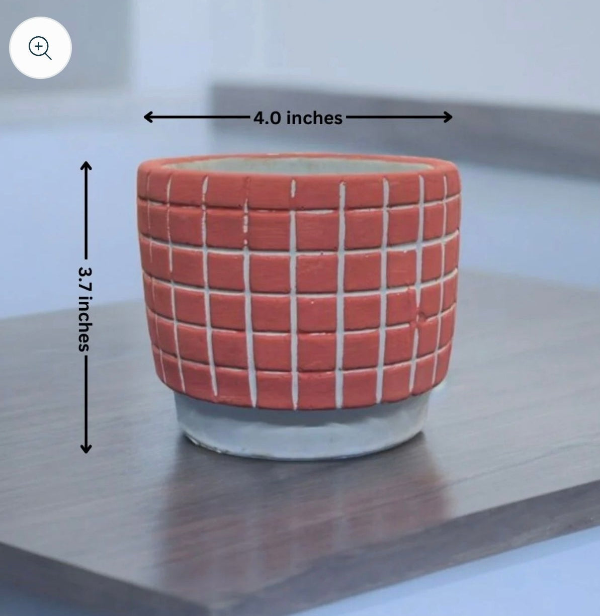 GRID CERAMIC PLANTER