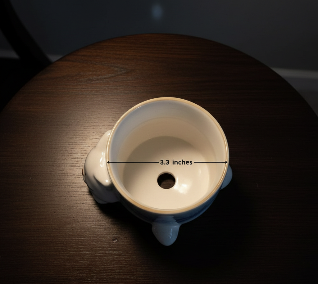 MEOW MUG SHAPE CERAMIC PLANTER