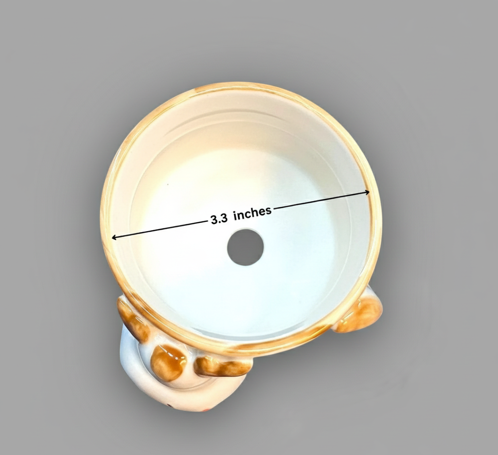 COWZY MUG SHAPE CERAMIC POT.